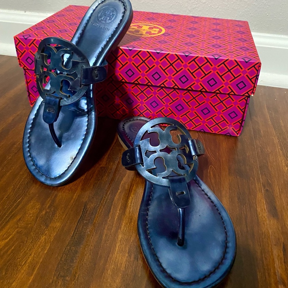 Tory Burch Blue Miller Sandals Size 6